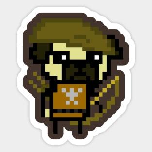 Pug Archer Sticker